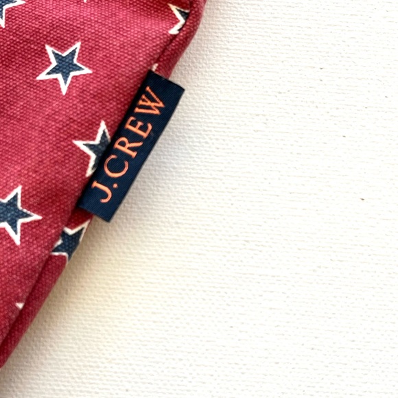 J.Crew STARS Reusable Market Shopper Carryall Lined Tote Bag RED / BLUE / WHITE - Picture 7 of 10